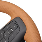 MEWANT Steering Wheel Cover for GMC Sierra Steering Wheel Cover for GMC Sierra 1500 / Sierra 1500 Limited/Sierra 2500 / Sierra 3500/ Yukon (XL) Hive Microfiber Leather