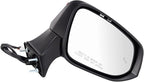 TRQ Power Heated Mirror Set Left & Right Smooth Black with Blind Spot & Puddle Light Compatible with 2021-2024 Toyota Venza T