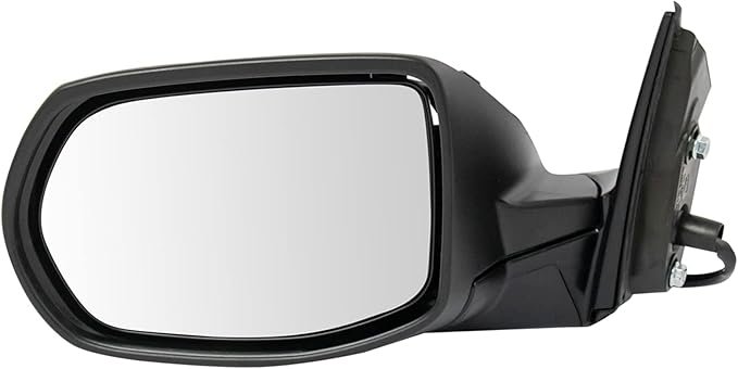 TRQ Driver & Passenger Side Power Mirror Set Textured Black Manual Fold Compatible with 2017-2022 Honda CR-V HO1320316 HO1320