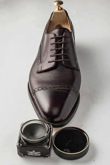 Saphir Medaille d'Or Pommadier Cream 75ml – Natural Cream Leather Shoe Polish, Leather Conditioner for Boots, Handbags