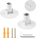 Adjustable Shower Curtain Rod Bracket, 2Pcs Different Sizes Titanium Steel Single Swivel Flange Heavy Duty Closet Rod Holder 