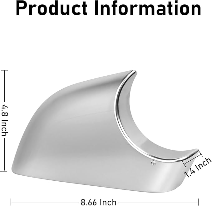 Jaronx Compatible With Tesla Model 3 Mirror Bottom Cover 2017-2025, Chrome Right Passenger Side Door Wing Rearview Mirror Lower Base Cover, For Tesla Model 3 Accessories(Right)