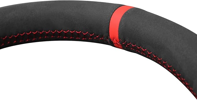 MEWANT DIY Steering Wheel Cover for Toyota Tacoma 2024 / Tundra 2022-2024 / Sequoia 2023-2024 Made of Black Suede