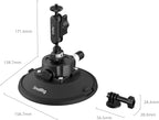 SMALLRIG 6" Suction Cup Mount with Ball Head Magic Arm, Action Camera Mount for DJI Osmo Action 5 Pro/4, for Insta360 x5, for Gopro 13/12, Load Capacity 3kg, on Car Windshield or Window - 5856