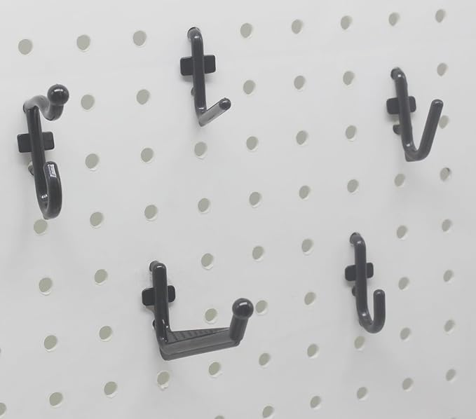 Colorstorm 200 PCS Mixed Styles Pegboard Hooks Assortment Kit Organizing Various Tools for Hanging Storage, Garage Wall Attac