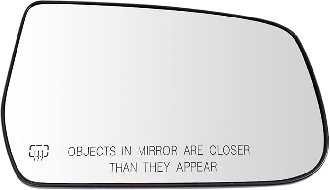 TRQ Passenger Side Mirror Glass Heated Compatible with 2010-2015 Chevrolet Equinox 2010-2014 GMC Terrain