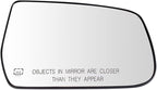 TRQ Passenger Side Mirror Glass Heated Compatible with 2010-2015 Chevrolet Equinox 2010-2014 GMC Terrain