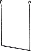 Closet Rod Extenders - Black Adjustable Closet Hanging Rod, Width & Height Expandable Clothes Rod, Space-Saving Closet Organi