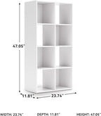 Signature Design by Ashley Onita Contemporary 8 Cube Organizer for Storage, Fits 10.5" by 10.5" by 11" H Storage Bins, Wood, 
