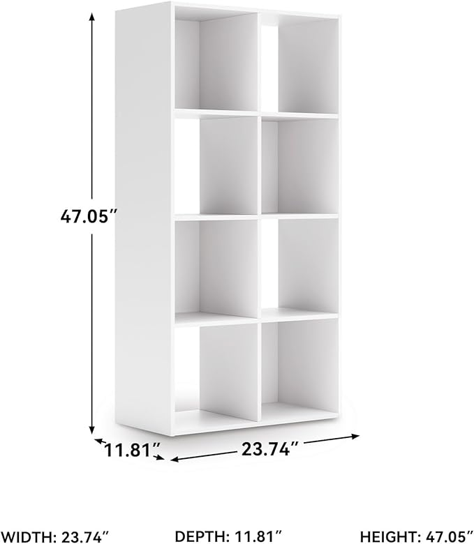 Signature Design by Ashley Onita Contemporary 8 Cube Organizer for Storage, Fits 10.5" by 10.5" by 11" H Storage Bins, Wood, 
