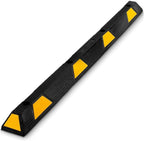 Curb Parking Garage Floor Stopper - 72 Inch Extra Wide Heavy Duty Rubber Parking Lot Stopper, for Vehicles Truck Driveway, Protect Pumpers From Cars Vans Trucks - Pyle PCRSTP14,Black