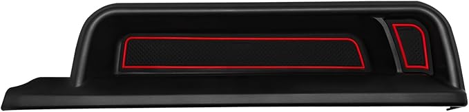 Muslogy Center Console Organizer Dash Storage Box Compatible with Chevrolet Colorado & GMC Canyon 2023 2024 2025 2026 Dashboard Organizer Insert Behind Screen Interior Storage Accessories (Red)