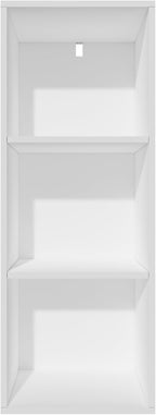 3 Cube Storage Organizer,Wooden 3-Tier Open Shelf Bookshelf,Versatile Storage Cubes for Living Room，Bedroom,Home Office, (Whi