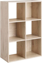 Whitmor 6 Cube Bookcase Storage Organizer, 3 Tier Stackable MDF Bookshelf, Open Storage Display Shelf, Storage Cabinet for Li
