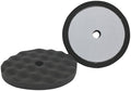 8 Inch Black Waffle Foam Buffing Pads with Hook and Loop Tape Backing - Heavy Cut Polishing Pads for Car Detailing, Paint Correction, Compounds and Polishes, Heat Reducing Foam Pads - Pack of 4