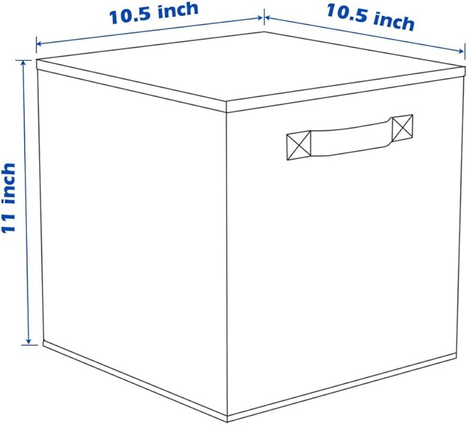 ShellKingdom Foldable Fabric Storage Cubes And Cloth Organizer Drawer For Closet And Toys, 6 Pack (Black)