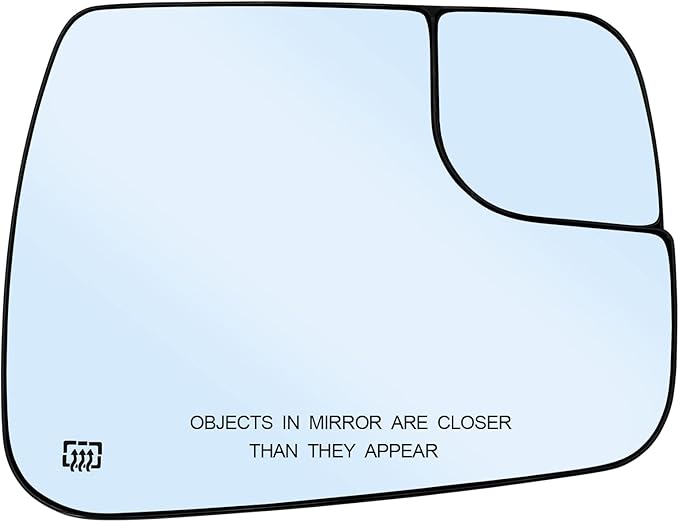 Dodge Ram 1500 Right Side Heated Blind Spot Mirror - Convex Glass with Rear Holder 68402036AA