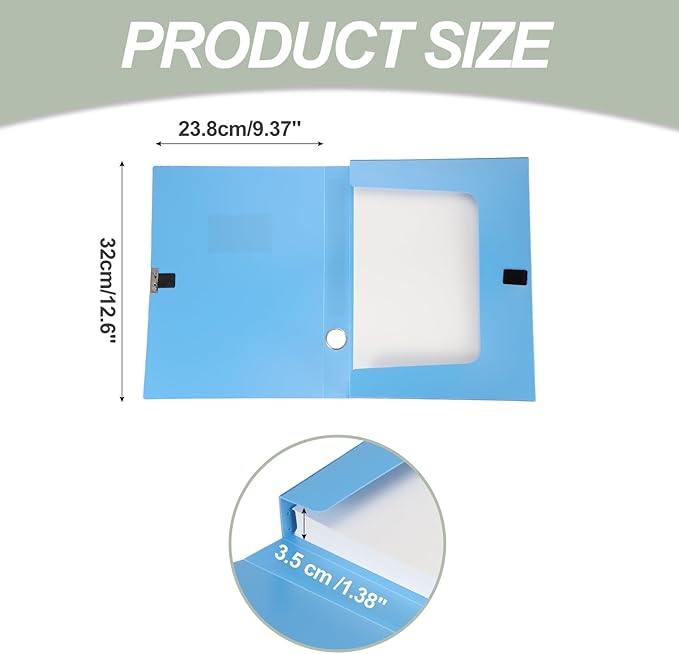 M&G File Organizer Box, Blue A4 Plastic Storage File Boxes File Folder Document Boxes Cabinet Archives Cases Boxes with Lid f