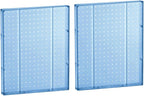 Azar Displays 771620-BLU Plastic Pegboard for Wall Organization - Garage Tool Organizer Wall Mount (Pack of 2) - 1-Sided Dura