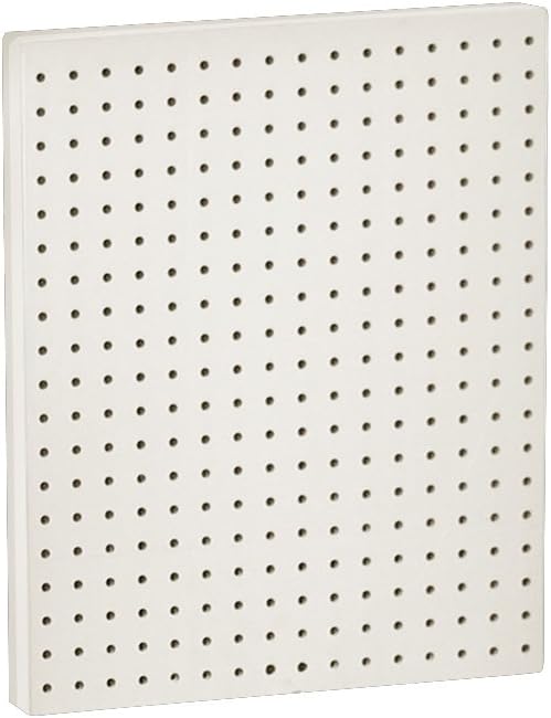 Azar Displays 771620-WHT Plastic Pegboard for Wall Organization - Garage Tool Organizer Wall Mount (Pack of 2) - 1-Sided Dura