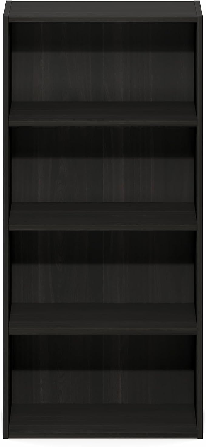 Furinno Basic Book Shelf, 4-Tier Bookcase with Open Shelf, Bookshelf, Cube Storage Organizer, 7 x 17 x 35, for Living Room, B