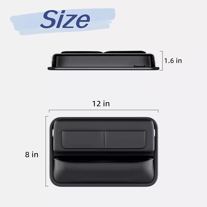 2 Pack Premium Car Seat Gap Filler Organizer - Universal Storage Box with Card Slots for Phones/Keys/Glasses, Fits Cars, SUVs & Trucks (Orange)