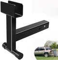 2" Trash Can Hauler Hitch, Trash Can Hitch, Trash Can Hauler, Garbage Hauling Towing Hitch Attachment,Trash Tow Truck Grab Hook Receiver Fit for Lawn Mower Garden Tractors (Black)