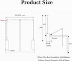 Pull Down Clothes Rail,Extendable Wardrobe Rod,Adjustable Lift with Return,for Wardrobe and Closet Clothing Storage,Space Sav