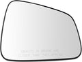 TRQ Passenger Side Mirror Glass with Backing Plate For Factory Equipped & Aftermarket Mirrors Compatible with 2015-2020 Chevr
