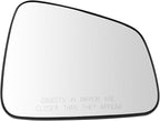 TRQ Passenger Side Mirror Glass with Backing Plate For Factory Equipped & Aftermarket Mirrors Compatible with 2015-2020 Chevr