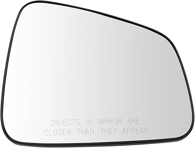 TRQ Passenger Side Mirror Glass with Backing Plate For Factory Equipped & Aftermarket Mirrors Compatible with 2015-2020 Chevr