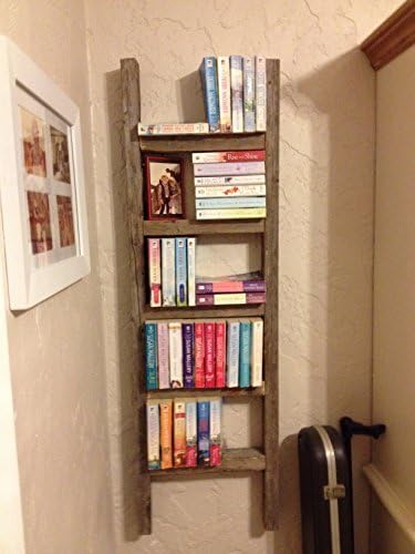BARNWOODUSA Rustic Decorative Ladder - 100% Upcycled Wood (48" x 12" x 1.5", Weathered Gray)