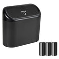 2 Packs Mini Car Trash Can Bin with Lid and 150pcs Trash Bags,Car Trash Can Bin,Car Garbage Trash Can Storage for Front Back Seat Accessories (2)… (1)