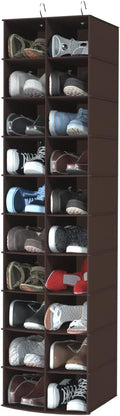 Libeder Hanging Shoe Organizer for Closet, Hanging Closet Organizers 20 Section Shoe Shelves, Space Saving Shoe Holder & Stor