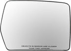 TRQ Passenger Side Mirror Glass Heated Compatible with 2004-2010 Ford F150 2006-2008 Lincoln Mark LT Without Tow Package FO13