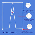 Wire Shelf Dividers - White Closet Organization & Storage Organizer - No Tool Shelf Divider for Wire Shelves - Metal Shelf Ac