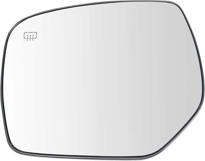 TRQ Driver Side Mirror Glass Heated with Backing Plate For Factory Equipped Mirrors Only Compatible with 2014-18 Subaru Fores