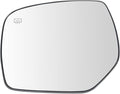 TRQ Driver Side Mirror Glass Heated with Backing Plate For Factory Equipped Mirrors Only Compatible with 2014-18 Subaru Fores