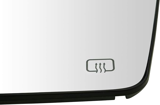 TRQ Driver Side Mirror Glass Heated Compatible with 2008-2011 Toyota Sequoia 2007-2013 Tundra with Mirror Turn Signal