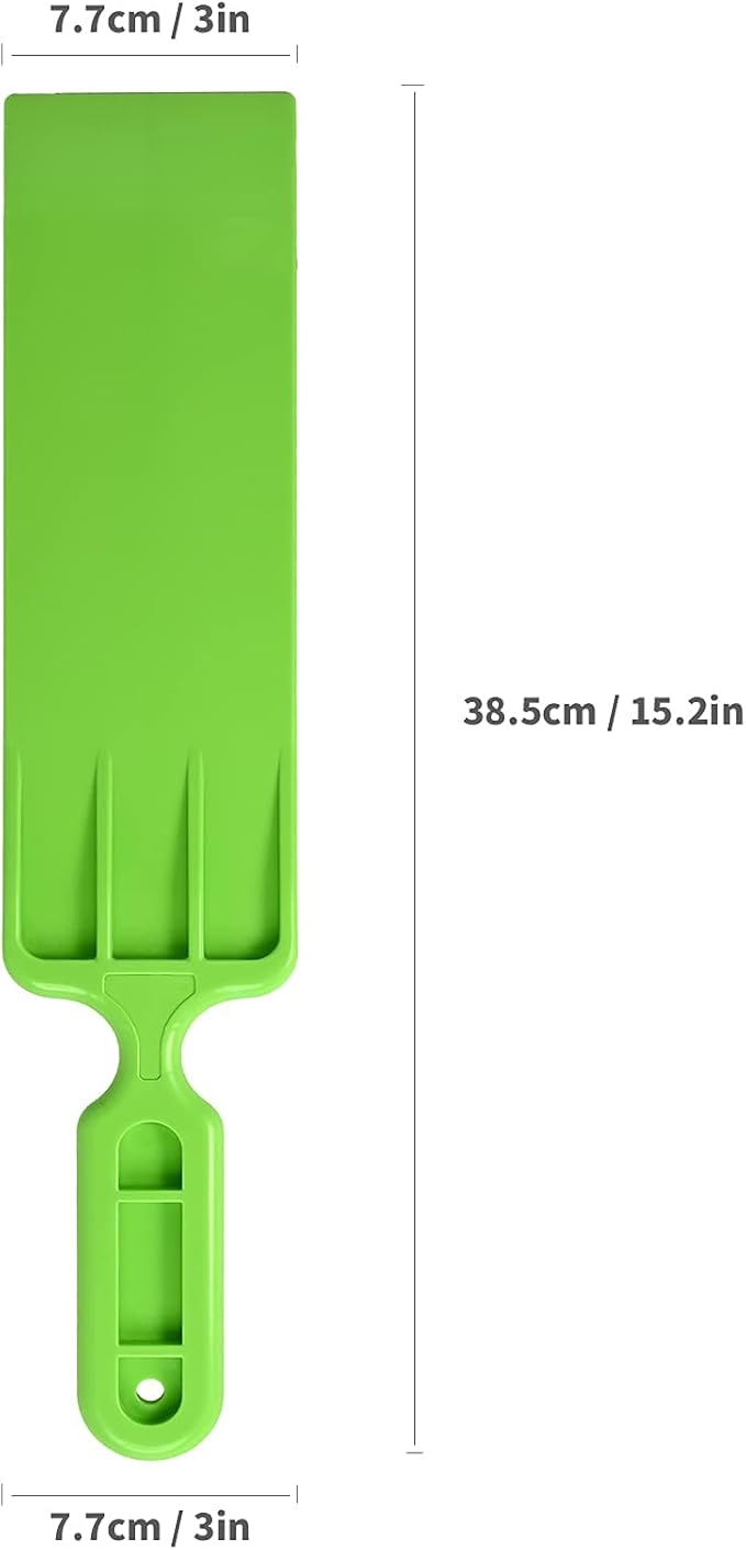 NEWISHTOOL Long Reach Auto Bulldozer Squeegee, Mini Paddle Scrubber for Window Tint Film Installing and Vehicle Windshield/Rear Window Glass Cleaning, 1 PC Bulldozer Tint Tool and 3 PCS Scrub Pads