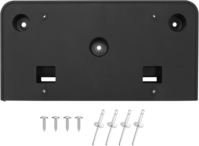 Front Bumper License Plate Frame Bracket Compatible with Ford Escape 2017 2018 2019, Black License Frame Holder Mounting Kit,