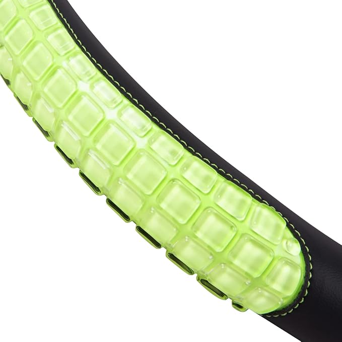 Flying Banner car Steering Wheel Cover Gel Massage Velvet Cool Warm Universal Size 15 inches SUV Truck Anti Slip Odorless Sum