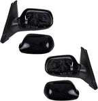 TRQ 2 Piece Driver and Passenger Side Mirror Assembly Set Electric Adjustment Non-Heated No Memory Textured Compatible with 2