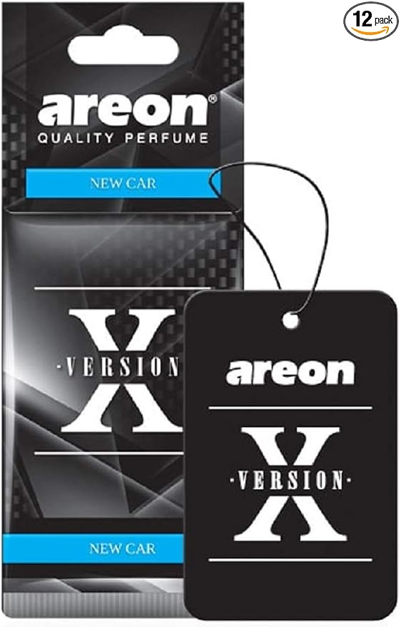 AREON X AXV05 Hanging Best Car Air Freshener New Car Scent, Paper Hanging Ornaments, Long Lasting Scent for Car or Home 12 Pa