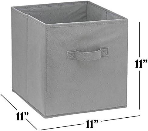 Handy Laundry Foldable Cube Storage Bins - 6 Pack - Decorative Fabric Storage Cubes are Collapsible & Great Organizer for She