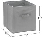 Handy Laundry Foldable Cube Storage Bins - 6 Pack - Decorative Fabric Storage Cubes are Collapsible & Great Organizer for She