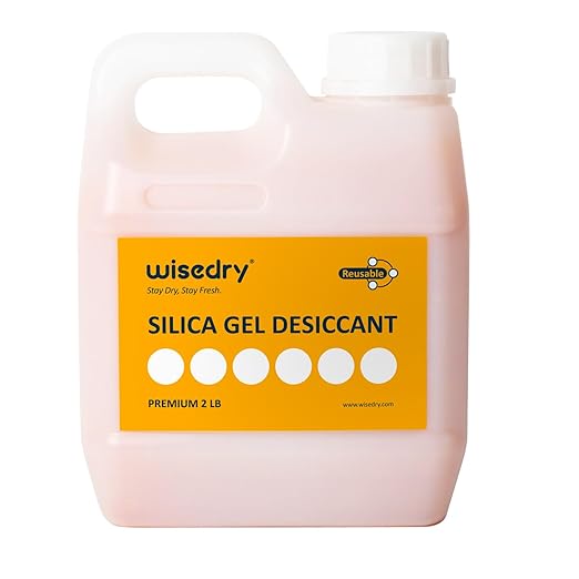 wisedry [ 2 LBS ] Reusable Desiccant Beads Silica Gel Dessicant Beads Bulk for 3D Printer Filament, Gun Safe, 2-4 mm, Color