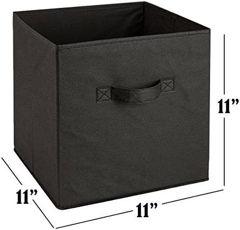 Handy Laundry Foldable Cube Storage Bins - 6 Pack - Decorative Fabric Storage Cubes are Collapsible & Great Organizer for She