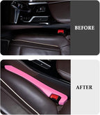 2PCS Car Seat Gap Filler,Super Flexible Car Side Seat Gap Filler Car interior Accessories,Universal CCar Organizer Between Seats for Tightly Filling Seat Gaps (Pink)……