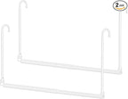 Hanging Closet Rod, 2 Pack Adjustable Height & Width Closet Rods for Hanging Clothes-Closet Extender Hanging Rod Space-Maximi